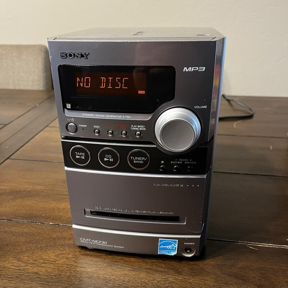 Sony HCD-NEZ30 Micro Hifi CD Tape Tested & Working No Remote/Speakers